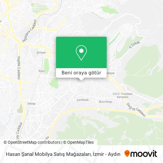 Hasan Şanal Mobilya Satış Mağazaları harita