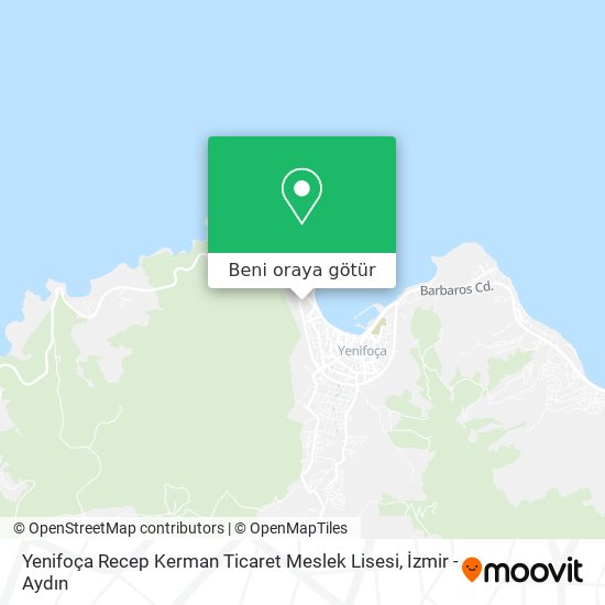 Yenifoça Recep Kerman Ticaret Meslek Lisesi harita