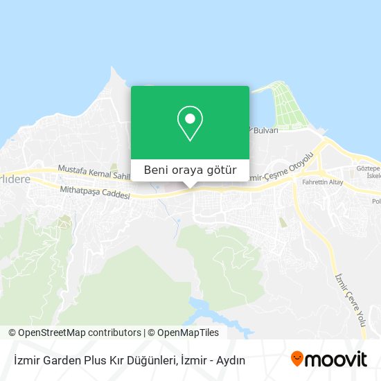 İzmir Garden Plus Kır Düğünleri harita