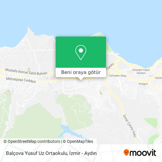 Balçova Yusuf Uz Ortaokulu harita