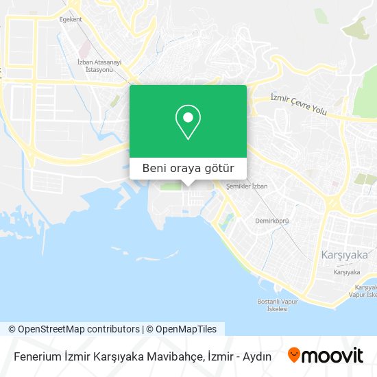 Fenerium İzmir Karşıyaka Mavibahçe harita