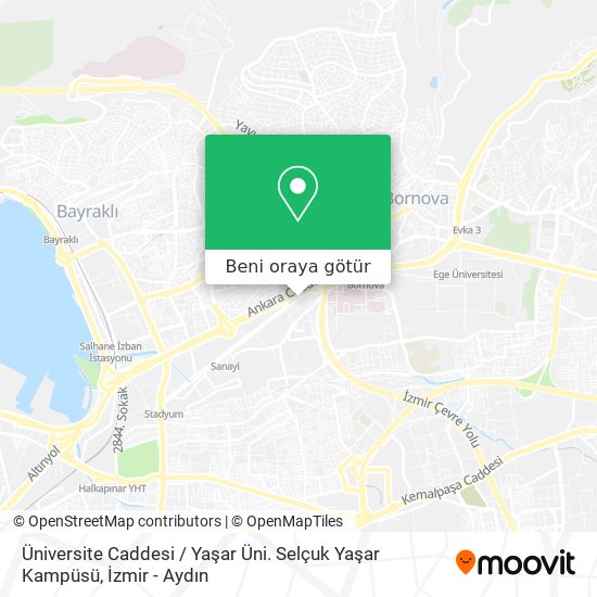 Üniversite Caddesi / Yaşar Üni. Selçuk Yaşar Kampüsü harita