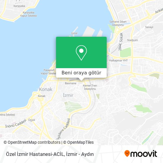 Özel İzmir Hastanesi-ACİL harita