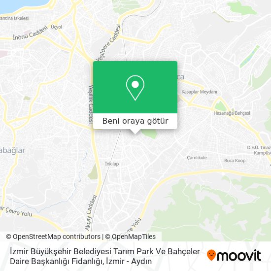 İzmir Büyükşehir Belediyesi Tarım Park Ve Bahçeler Daire Başkanlığı Fidanlığı harita