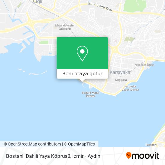 Bostanlı Dahili Yaya Köprüsü harita