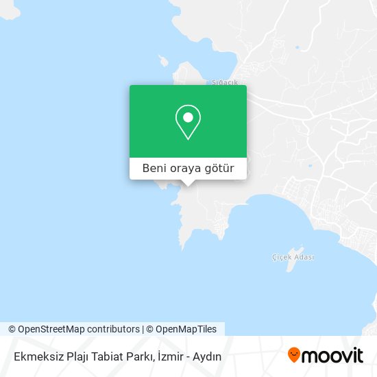 Ekmeksiz Plajı Tabiat Parkı harita