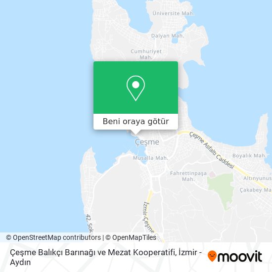 Çeşme Balıkçı Barınağı ve Mezat Kooperatifi harita
