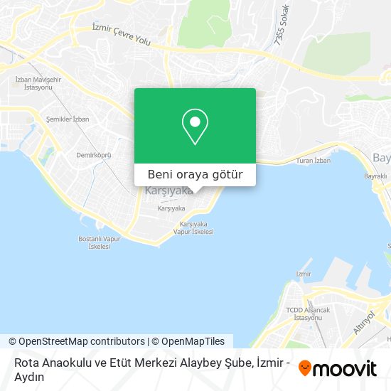 Rota Anaokulu ve Etüt Merkezi Alaybey Şube harita