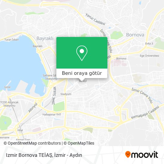 Izmir Bornova TEİAŞ harita