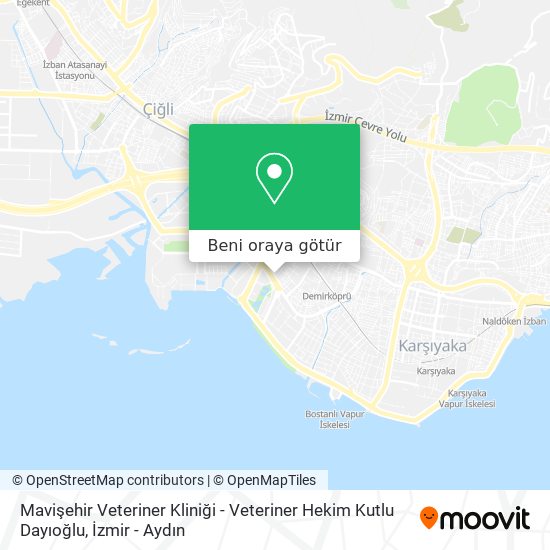 Mavişehir Veteriner Kliniği - Veteriner Hekim Kutlu Dayıoğlu harita