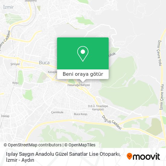 Işılay Saygın Anadolu Güzel Sanatlar Lise Otoparkı harita