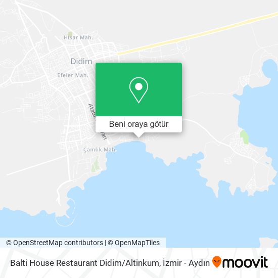 Balti House Restaurant Didim / Altinkum harita