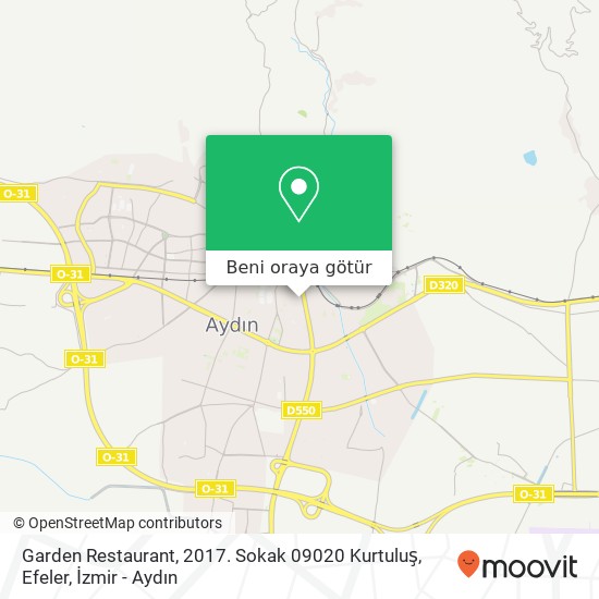 Garden Restaurant, 2017. Sokak 09020 Kurtuluş, Efeler harita