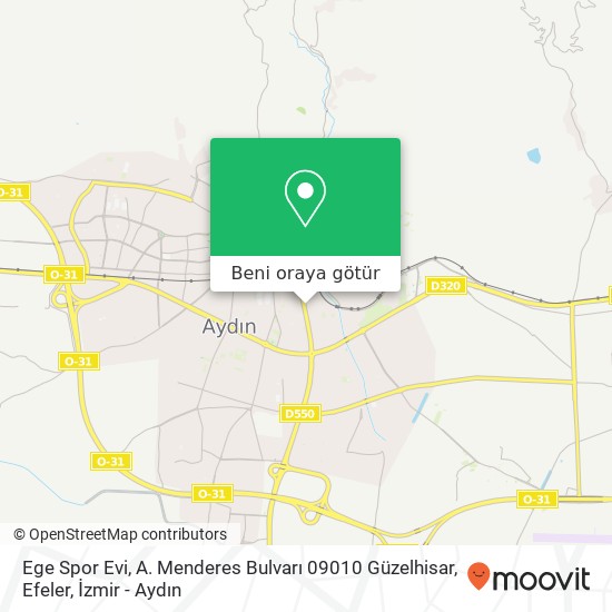 Ege Spor Evi, A. Menderes Bulvarı 09010 Güzelhisar, Efeler harita