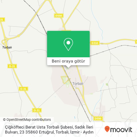 Çiğköfteci Berat Usta Torbali Şubesi, Sadık İleri Bulvarı, 23 35860 Ertuğrul, Torbalı harita