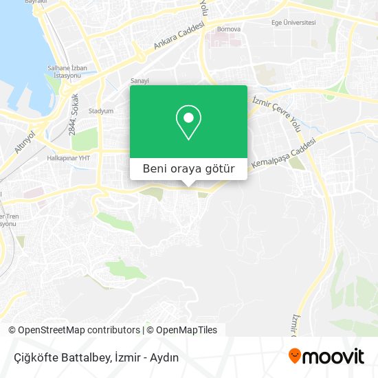 Çiğköfte Battalbey harita