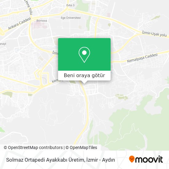 Solmaz Ortapedi Ayakkabı Üretim harita