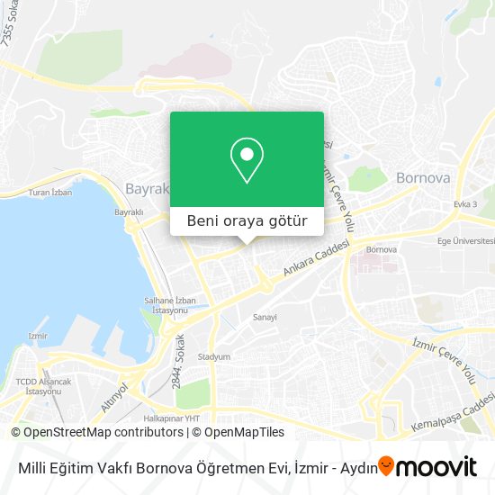 Milli Eğitim Vakfı Bornova Öğretmen Evi harita