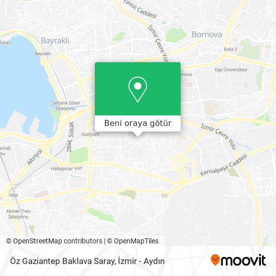 Öz Gaziantep Baklava Saray harita