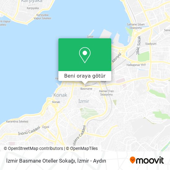 İzmir Basmane Oteller Sokağı harita