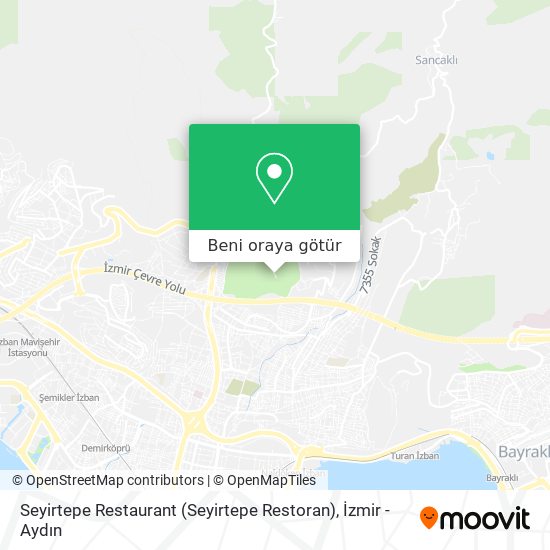 Seyirtepe Restaurant (Seyirtepe Restoran) harita