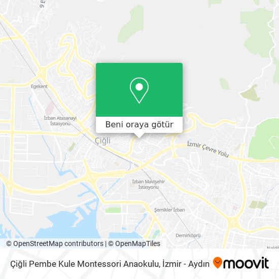 Çiğli Pembe Kule Montessori Anaokulu harita