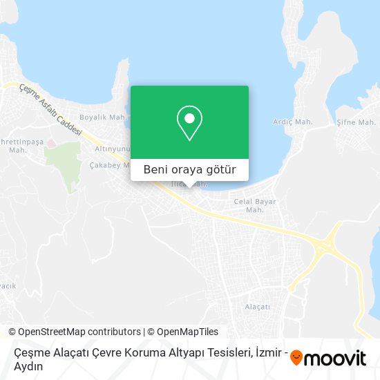 Çeşme Alaçatı Çevre Koruma Altyapı Tesisleri harita