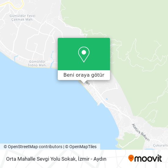 Orta Mahalle Sevgi Yolu Sokak harita