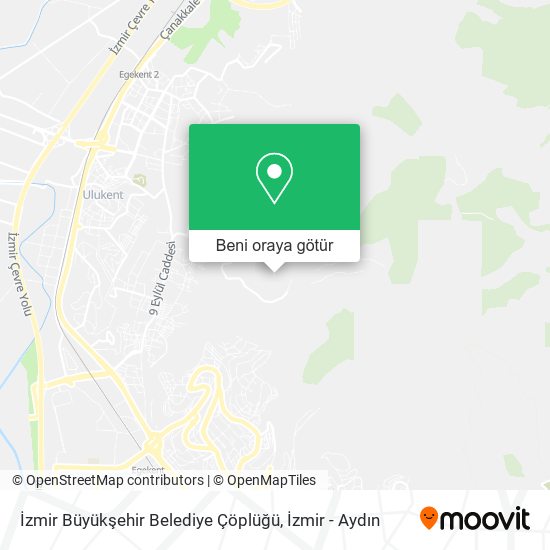 İzmir Büyükşehir Belediye Çöplüğü harita