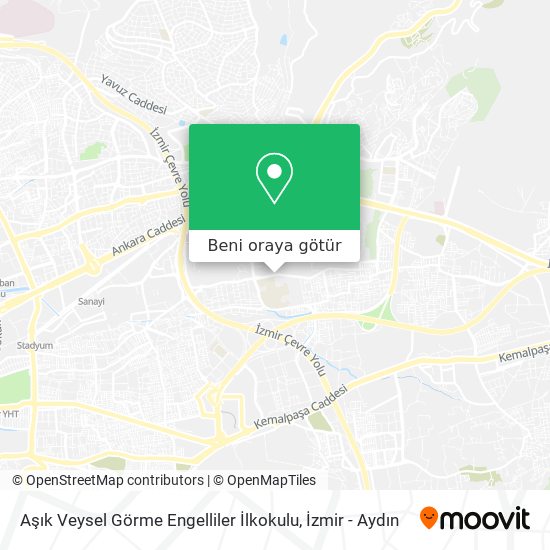 Aşık Veysel Görme Engelliler İlkokulu harita