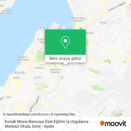 Konak Moris Bencuya Özel Eğitim İş Uygulama Merkezi Okulu harita