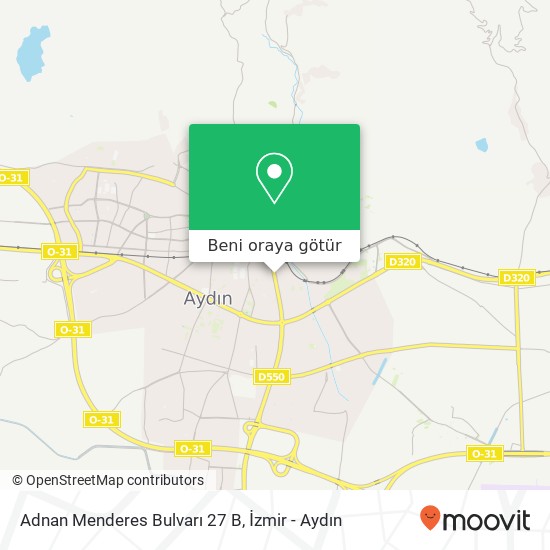 Adnan Menderes Bulvarı 27 B harita