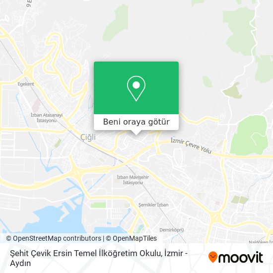Şehit Çevik Ersin Temel İlköğretim Okulu harita