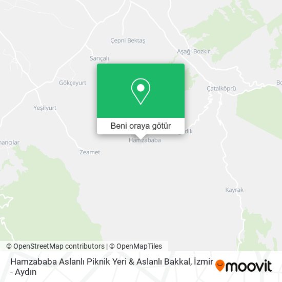 Hamzababa Aslanlı Piknik Yeri & Aslanlı Bakkal harita