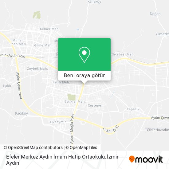 Efeler Merkez Aydın İmam Hatip Ortaokulu harita