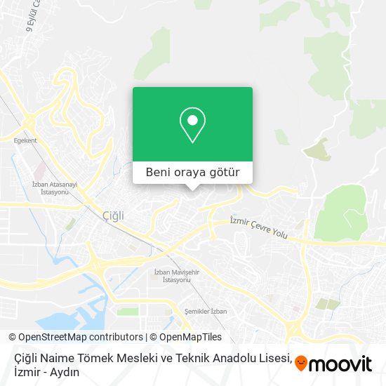 Çiğli Naime Tömek Mesleki ve Teknik Anadolu Lisesi harita