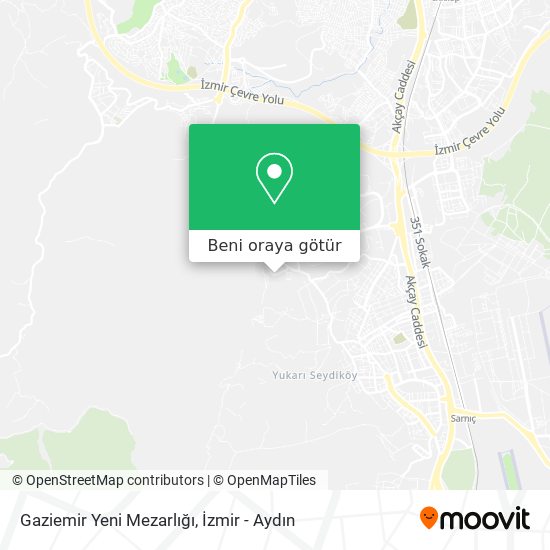 Gaziemir Yeni Mezarlığı harita