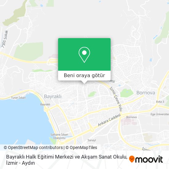 Bayraklı Halk Eğitimi Merkezi ve Akşam Sanat Okulu harita