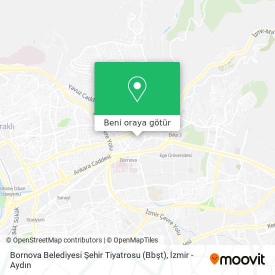 Bornova Belediyesi Şehir Tiyatrosu (Bbşt) harita