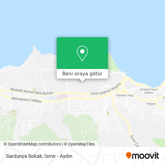 Sardunya Sokak harita