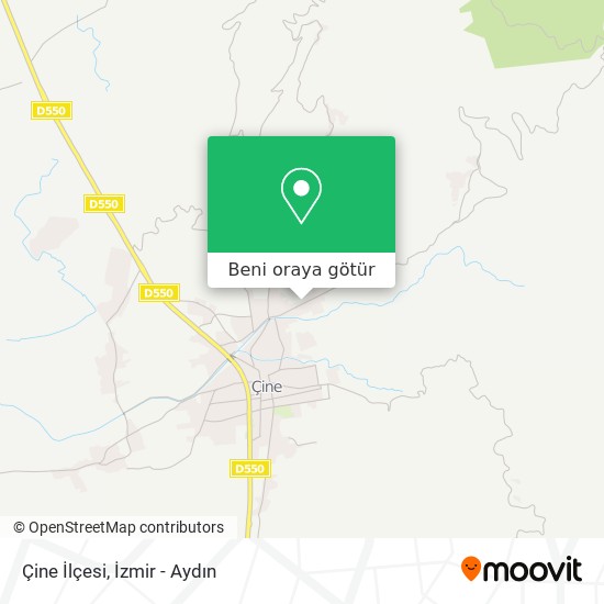 Çine İlçesi harita