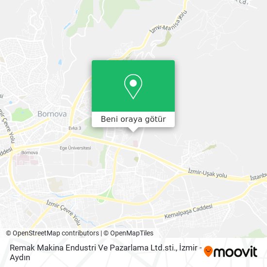 Remak Makina Endustri Ve Pazarlama Ltd.sti. harita