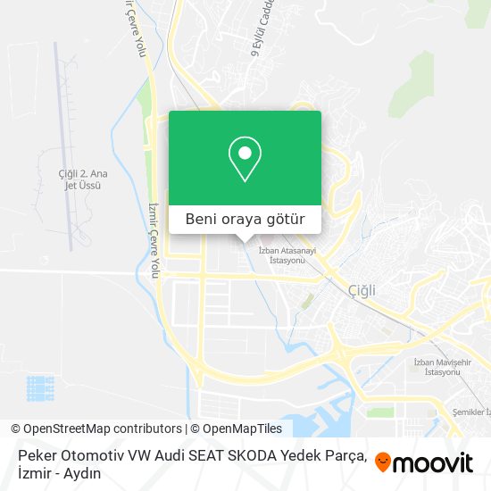 Peker Otomotiv VW Audi SEAT SKODA Yedek Parça harita