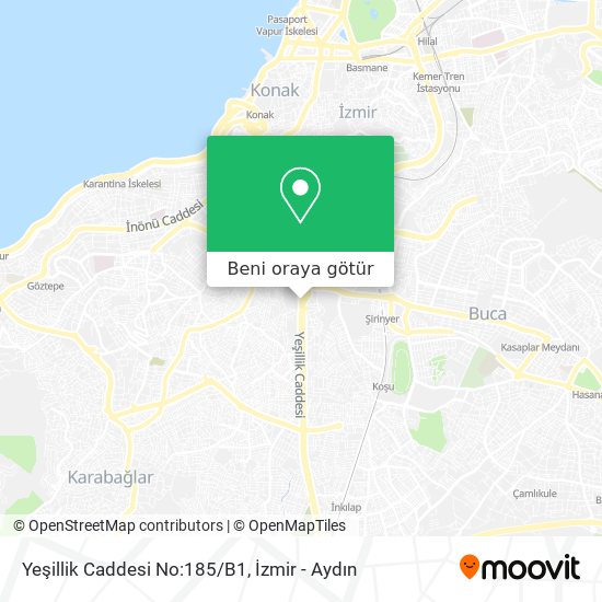 Yeşillik Caddesi No:185/B1 harita