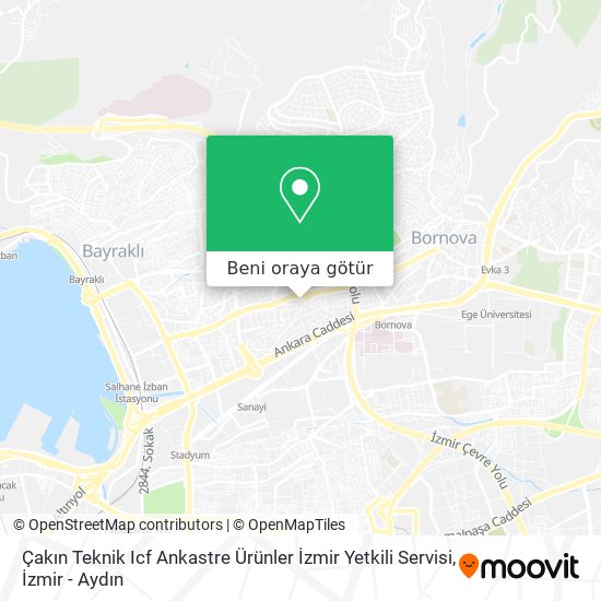Çakın Teknik Icf Ankastre Ürünler İzmir Yetkili Servisi harita
