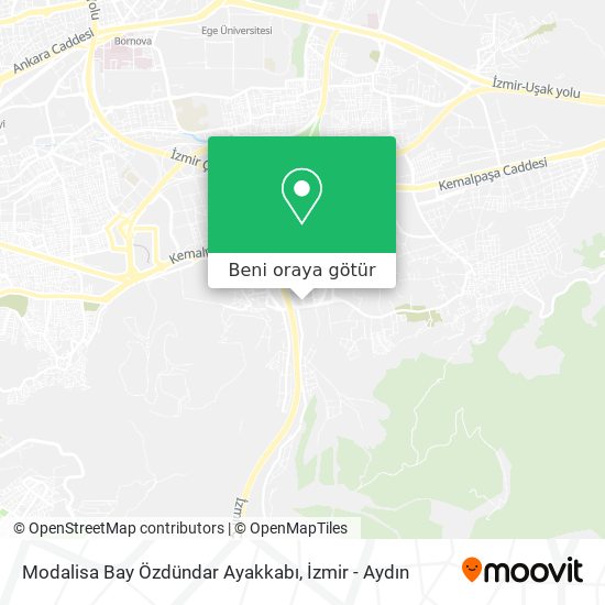 Modalisa Bay Özdündar Ayakkabı harita