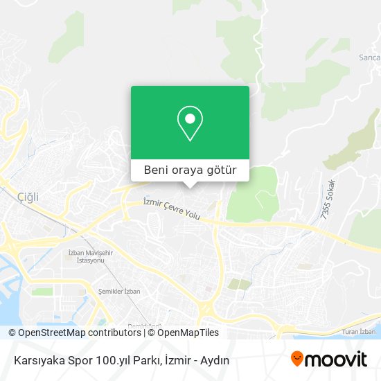 Karsıyaka Spor 100.yıl Parkı harita