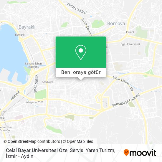 Celal Bayar Üniversitesi Özel Servisi Yaren Turizm harita