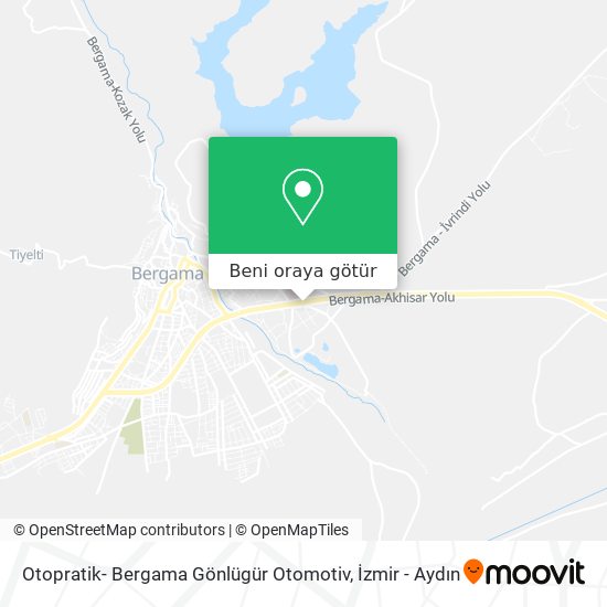 Otopratik- Bergama Gönlügür Otomotiv harita