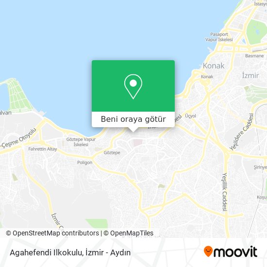 Agahefendi Ilkokulu harita